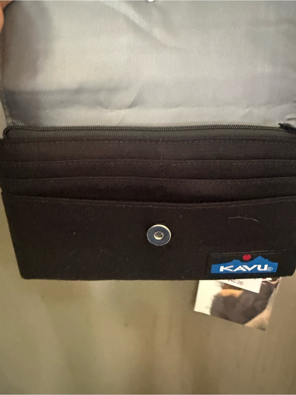 Kacy Black Crossbody Clutch with Rope Strap - Picture 4 of 4